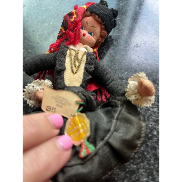 Vtg Folk Art Doll from Portugal, Mascotes De Maria Helena Doll, 2 Original Tag - Picture 7 of 10